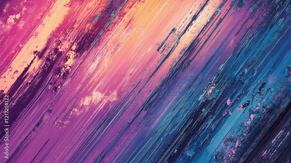 Poster glitch effect distortion in vibrant colors creating a dynamic visual experience. generative ai