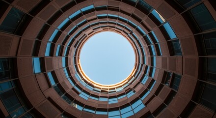 Naklejka premium spiral staircase in the center of the city