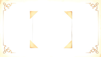 Vintage photo or album corners for scrapbook, minimalism, with white tones