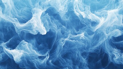 Obraz premium Dynamic Blue Water Wave Texture Background Ocean Digital Art Abstract Aerial View Seamless Pattern for Design