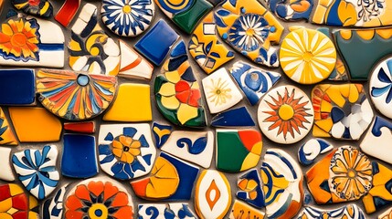 Vibrant Moroccan Mosaic with Rich Patterns and High-Quality Detail