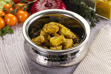 Indian cuisine curry chicken fillet