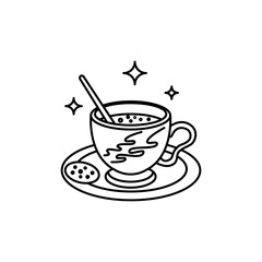 Outline Coffee with Spoon icon.