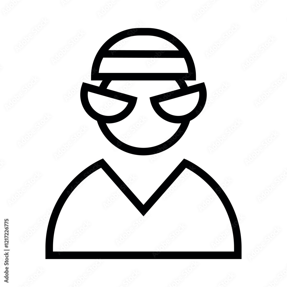Poster bandit vector icon
