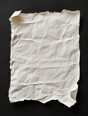 Obraz premium White paper on black surface