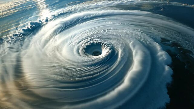 Eye of the cyclone-coming hurricane concept