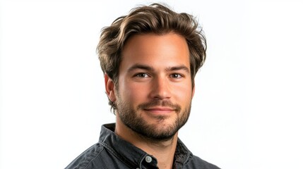 Confident Man with Blonde Hair and Beard