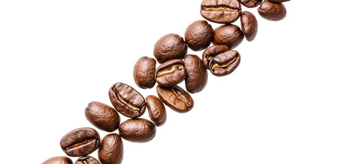 Naklejka premium Coffee Beans on Transparent Background