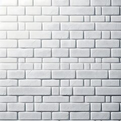 Fototapeta premium Seamless white brick wall texture, realistic 3D design, modern tile pattern, minimalistic architecture background, decorative white brickwork, clean geometric surface for interior design projects