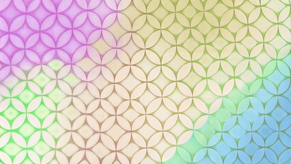 Pastel Gradient Geometric Pattern with Overlapping Circles