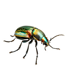Fototapeta premium Colored beetle isolated on transparent or white background, png 
