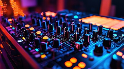 A party-ready DJ console with captivating colors and dynamic features.