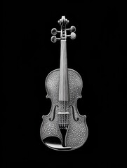 Naklejka premium Black and White Violin Photo