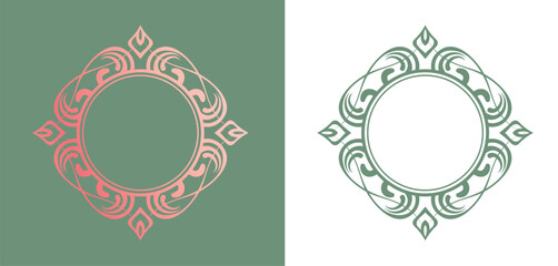 高級感のあるビンテージ調のフレームデザインセット