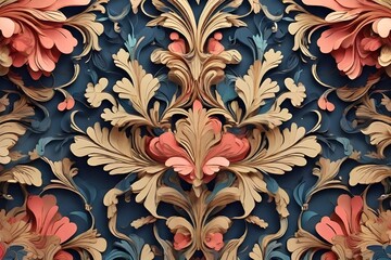 baroque wallpaper background Generative AI