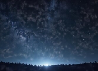 Fototapeta premium Celestial canvas of twinkling stars against a deep blue sky, space, stars