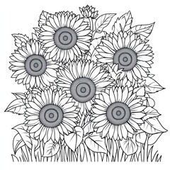 Joyful Sunflowers A Playful Arrangement of Bright Yellow Flowers