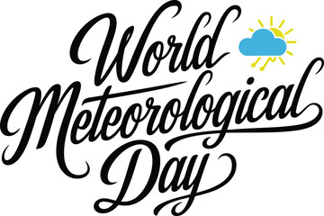 World Meteorological Day typography design vector illustration 