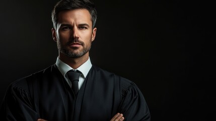 Fototapeta premium Confident Male Judge in Robe