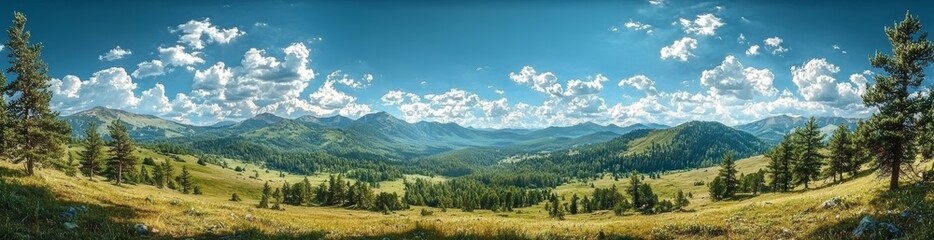 Obraz premium A view of the Carpathian mountains within Skolevski beskidy national park, situated in the Lviv region of Western Ukraine