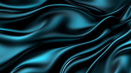 Obraz premium Flowing Teal Fabric Texture with Rich Blue Tones in High Resolution