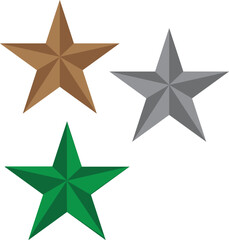 star shaped green leaves