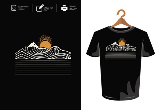 Design graphic for print illustration t shirt vector 