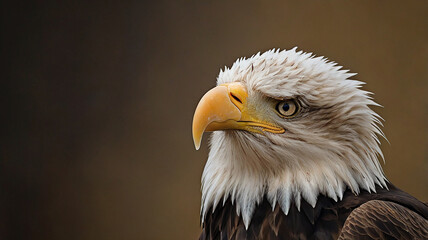 Obraz premium Close up portrait of a bald eagle