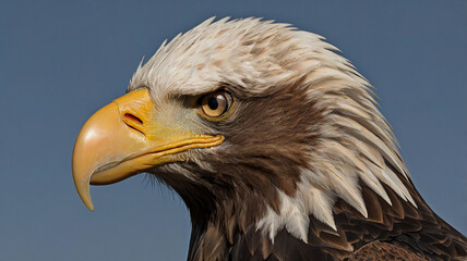 Obraz premium Close up portrait of a bald eagle