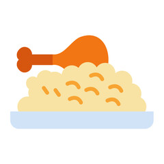 Chicken Rice Icon Style