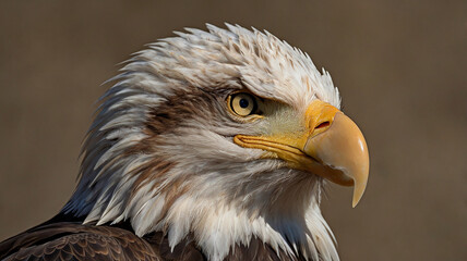 Obraz premium Close up portrait of a bald eagle