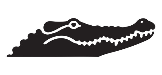 Crocodile Head Silhouette Vector Illustration for Branding
