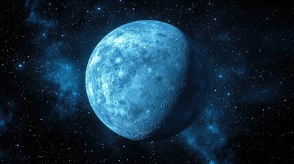 Fototapeta premium Celestial Body Amidst Distant Stars and Nebulae