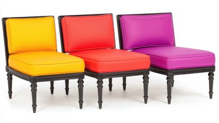 Fototapeta premium Colorful Modular Lounge Chairs with Adjustable Backrests for Modern Interiors