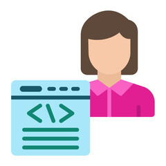 Citizen Developer Female Icon Style