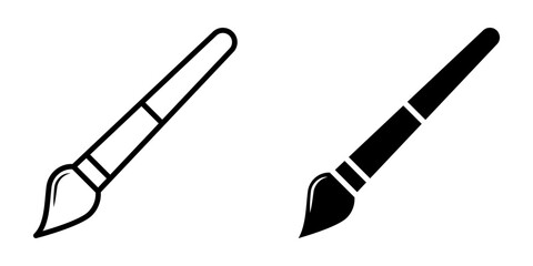Paint Brush icon set. Brush sign. for mobile concept and web design. vector illustration on white background