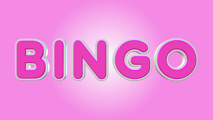 3D bingo text