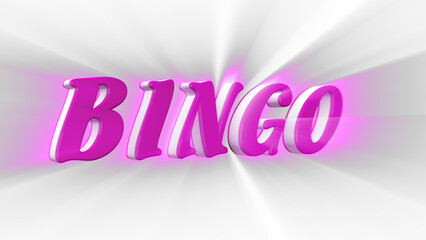3D bingo text
