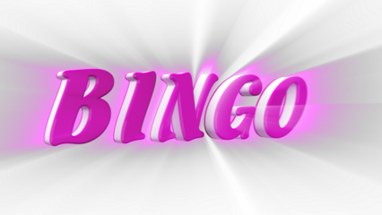 3D bingo text