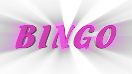 3D bingo text