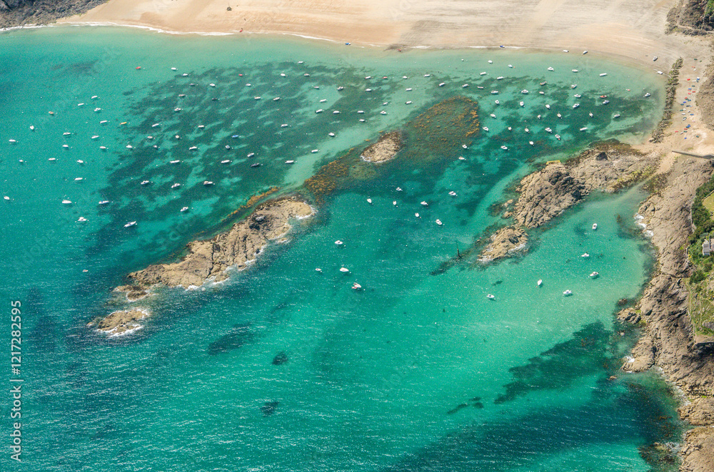 Canvas Prints vue aérienne de la côte bretonne en France à Cancale