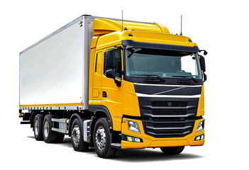 Truck front view isolated on transparent or white background٫