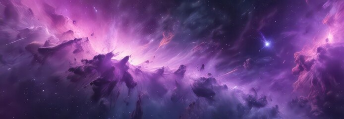 Soft gradient nebula background with vibrant purple hues and subtle stardust details ,  galaxy,  dreamy,  soft gradient