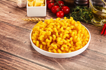 Italian cuisine - dry cellentani pasta