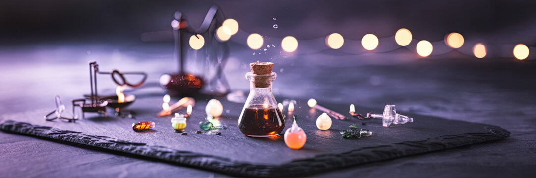 Magical Potion Fantasy Elixir Mystical Brew Dark Fantasy Witchcraft Alchemy Gothic Mystery Bottles