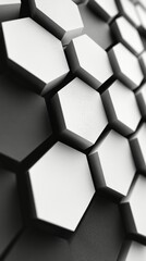 Close-up view of hexagonal shapes arranged in a modern geometric pattern