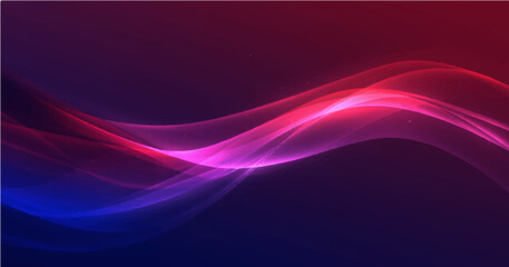 Colorful smooth light lines background. Vector illustration.