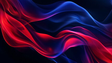 Obraz premium Close-up of colorful smoke swirls in blue and red against a black background , fire burning in water , fire and water.