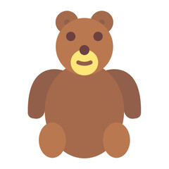 Fototapeta premium Stuffed Bear Icon Style