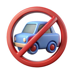 no parking sign or no parking 3d icon